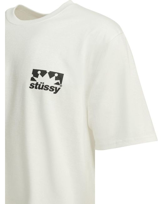 Stussy White Cotton T-Shirt for men
