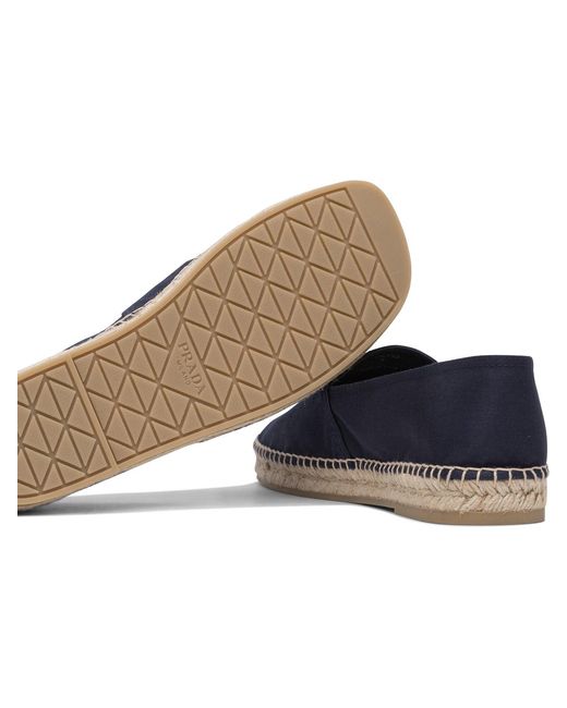 Prada Blue Cotton Espadrilles for men