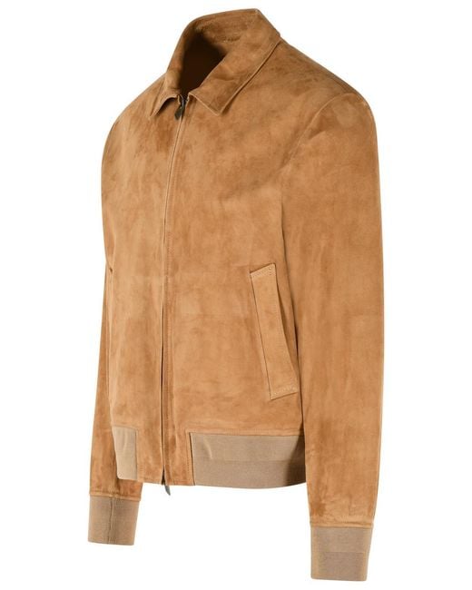 Salvatore Santoro Brown Timberland Suede Jacket for men