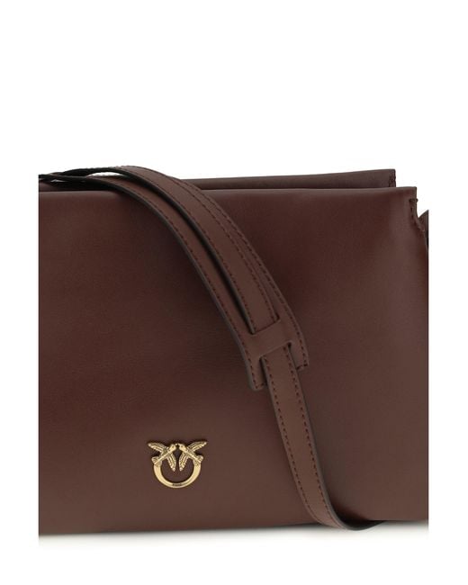 Pinko Brown Shoulder Bag One Two Three Mini Burgundy