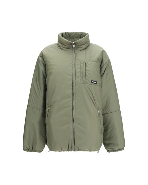 Miu Miu Green Padded Jacket With Zip