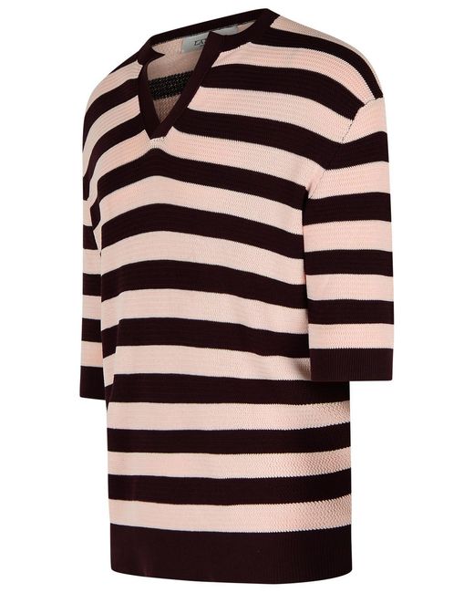 Laneus Brown Cotton Sweater for men