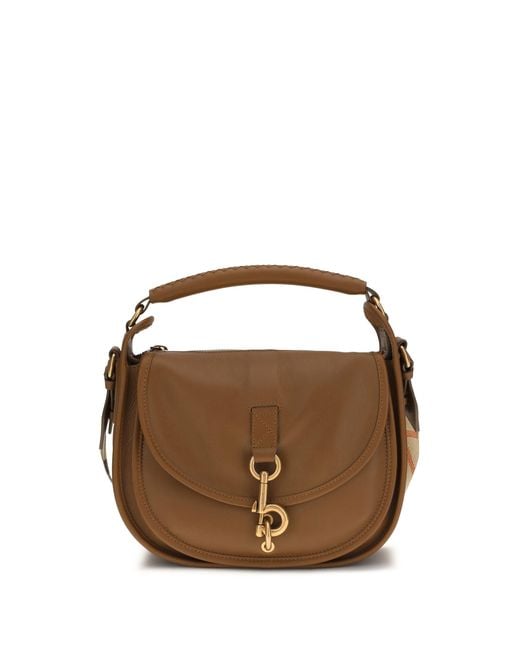 Burberry Brown Small B Clip Crossbody Bag