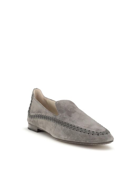 Giorgio Armani Gray Leather Loafers