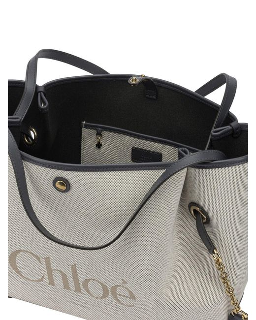 Chloé White "Clover" Large Shoulder Bag