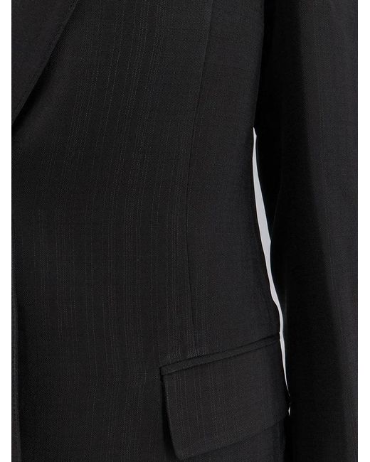 TONYWACK Black Airy Tailored Rayon Blazer