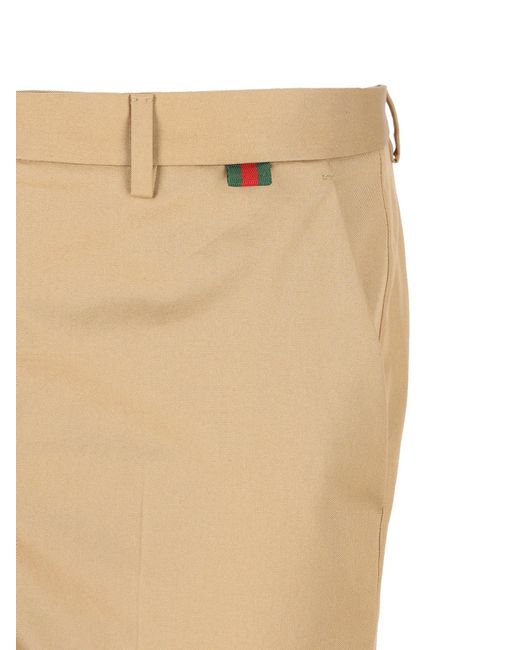 Gucci White Cotton Straight Leg Jeans
