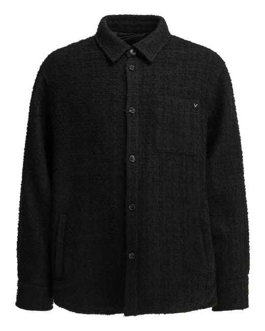 Valentino Black Vgold Overshirt Jacket for men