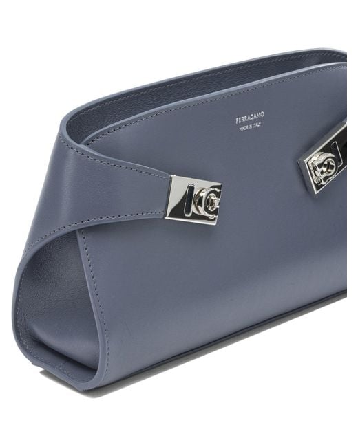 Ferragamo Gray Hug Leather Small Crossbody Bag