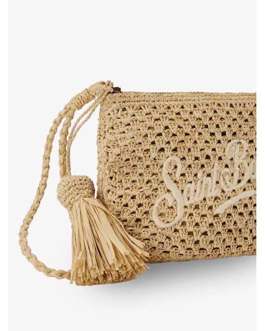 Mc2 Saint Barth Natural Woven Raffia Clutch Bag