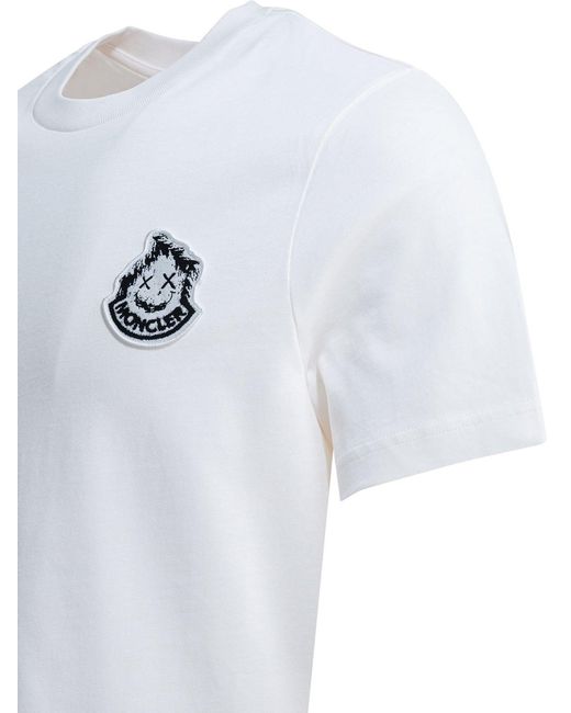 Moncler White Crewneck T-Shirt for men