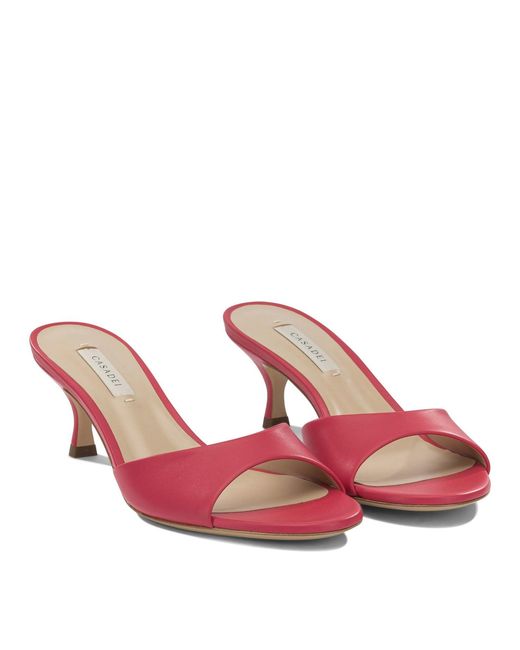Casadei Pink Fuchsia Goat Leather Goat Leather Heeled Shoes