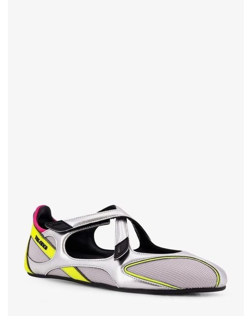 The Attico White Floor 01 Nylon Ballerinas