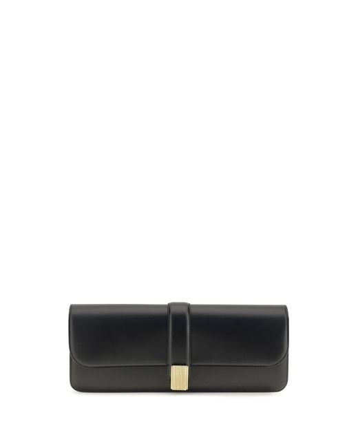 Khaite White Clutch Blake Box Calf Leather