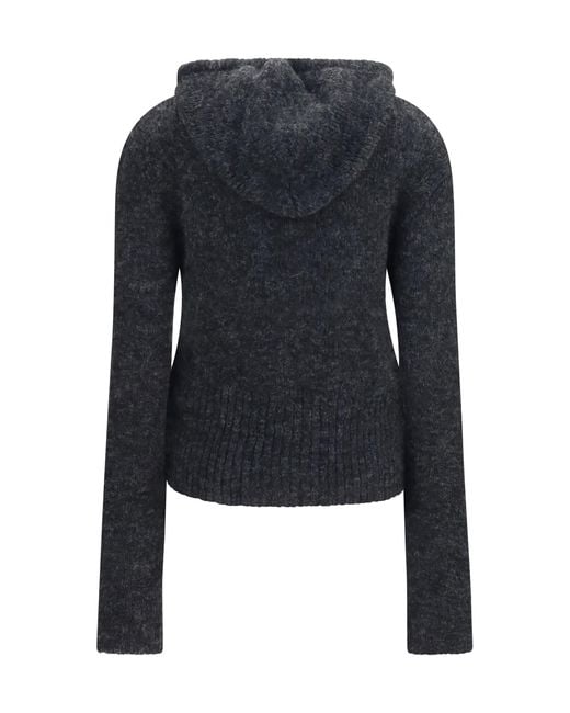 Our Legacy Black Alpaca-Blend Zip-Up Hoodie