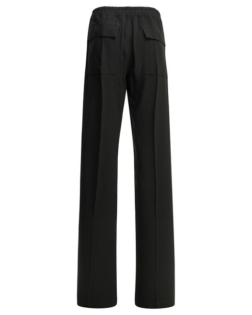 Rick Owens Black "Dietrich Drawstring" Parachute Pants