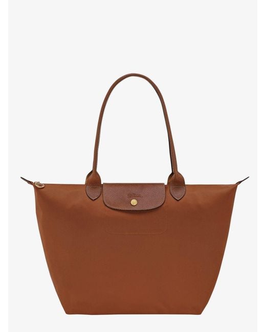 Longchamp Brown Le Pliage Nylon Shoulder Bag