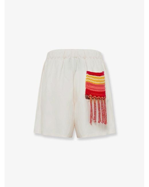 Laneus White Bermuda Shorts Cancun
