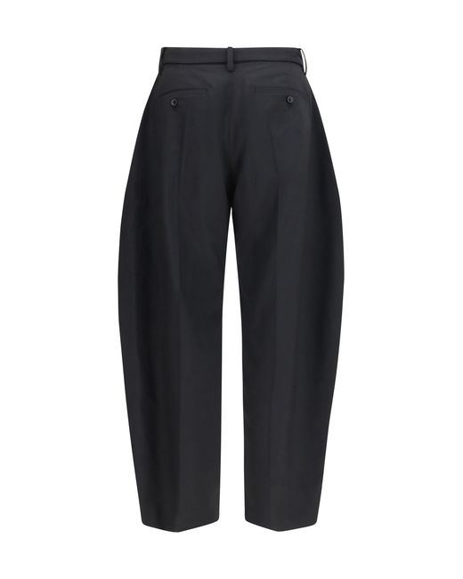 Sacai Blue Wool Tailored Pants With Belt for men