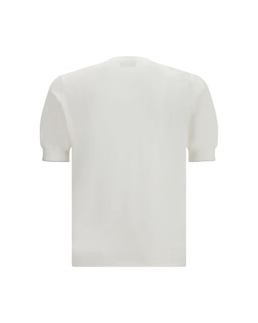 Brunello Cucinelli White Cotton T-Shirt for men