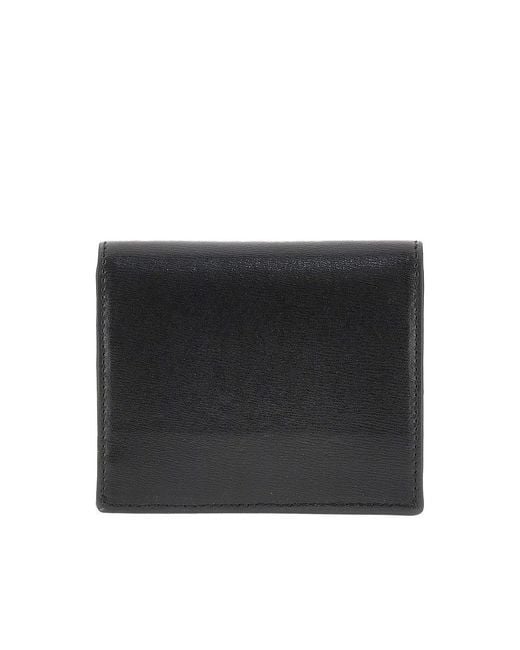 Totême Black Palmellata Leather 'T-Lock' Cardholder
