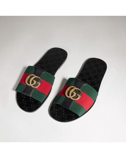 Gucci Black Riviera Sandals for men