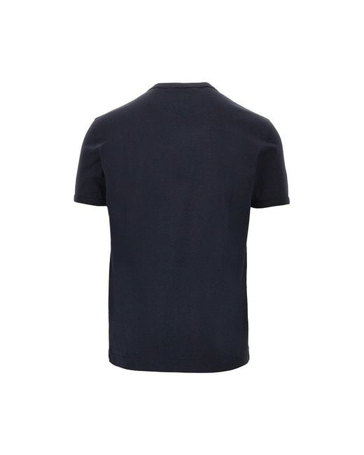 Dolce & Gabbana Blue Dolce&Gabbana Logo Plate T-Shirt for men