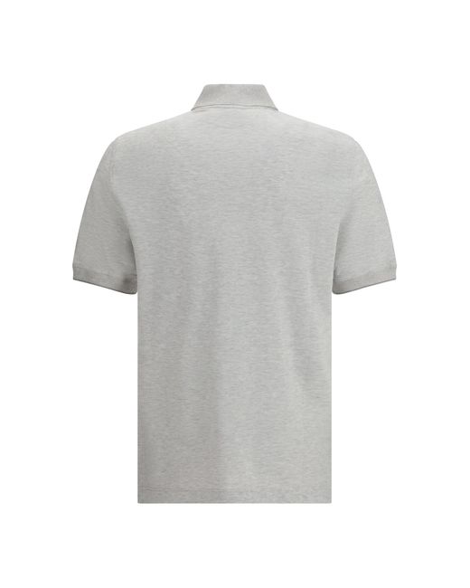 Brunello Cucinelli Gray Cotton Polo Shirt for men