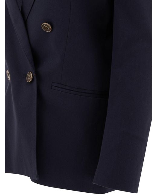 Etro Blue Tailored Mini Jacket For Ss25
