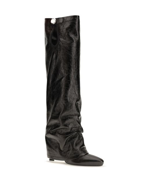 The Attico Black Knee-High Eco-Leather Boots