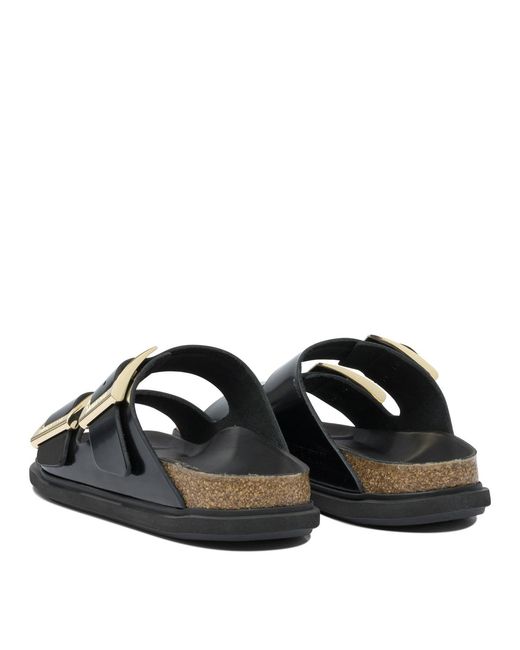 Birkenstock Black "Arizona Droplet Buckle" Sandals