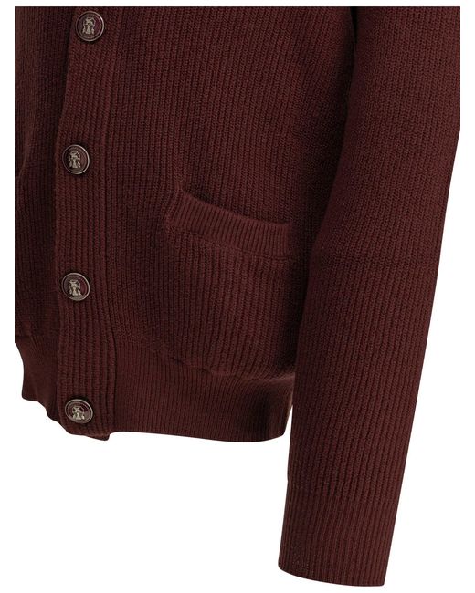 Brunello Cucinelli Purple Cotton Cardigan