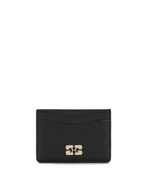 Women's Black Grained Leather Card Holder