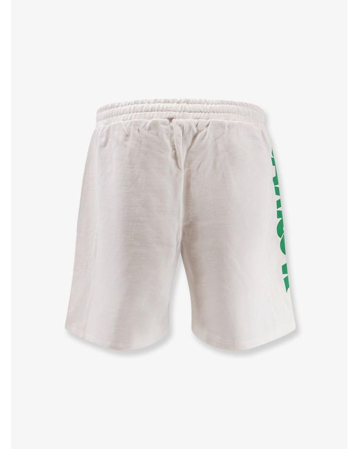 Barrow White Cotton Bermuda Shorts for men
