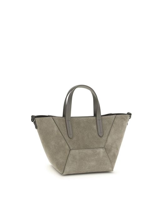 Brunello Cucinelli Multicolor Suede Shoulder Bag