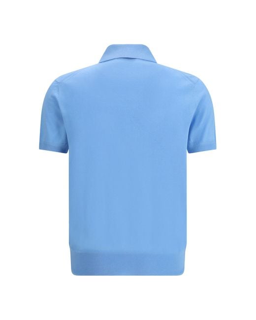 Tom Ford Blue Cotton Polo for men