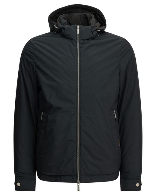 Moorer Black Albini-Stp Short Down Jacket for men