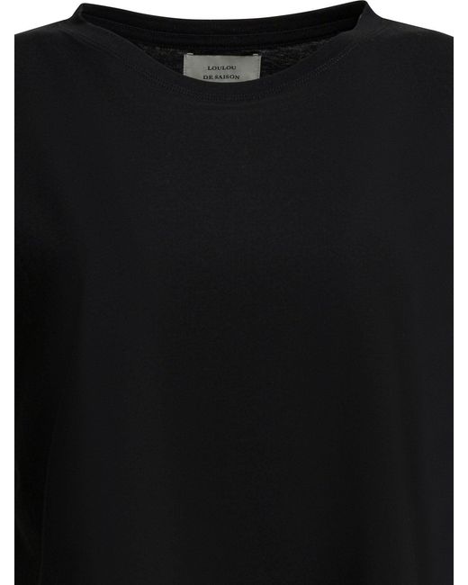 Loulou de Saison Black Cotton T-Shirt
