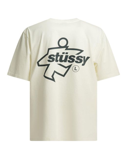 Stussy White Cotton T-Shirt for men