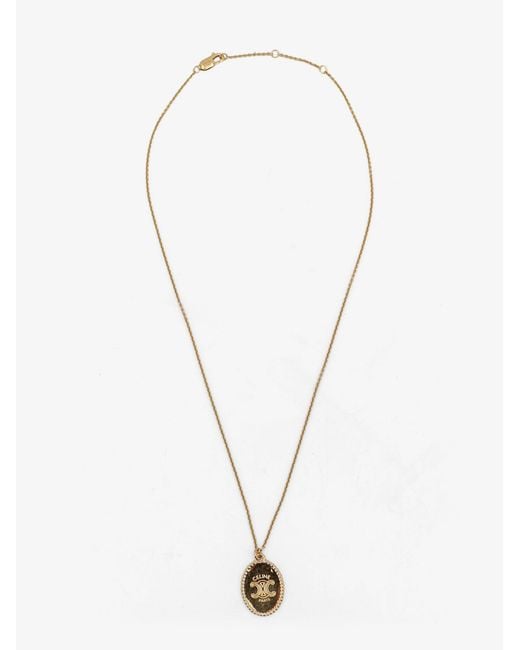 Céline White Brass Necklace