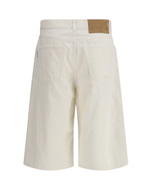 Haikure White Becky Twill 45 Bermuda Shorts Off