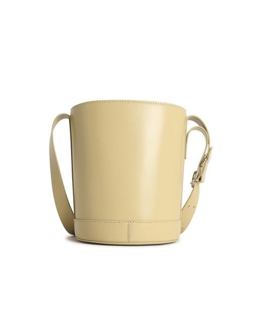 Jil Sander White 'Cannolo' Bucket Bag