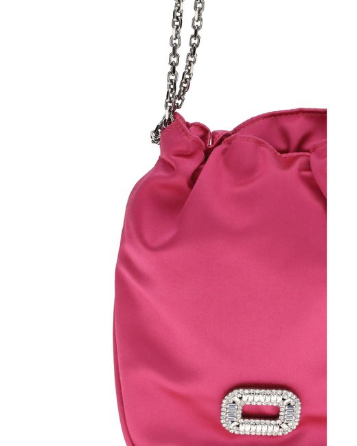 Roger Vivier Pink Nano Pilgrim Bucket Bag