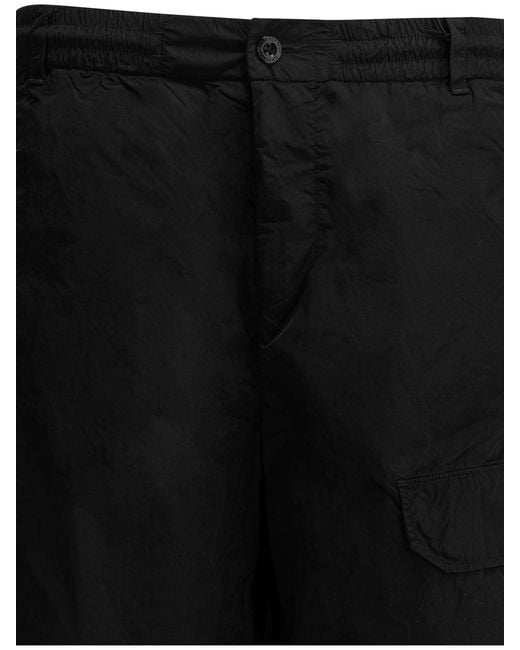 C P Company Black "Chrome-R" Cargo Pants for men