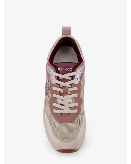 Pinko Multicolor Nylon Sneakers With Leather Inserts