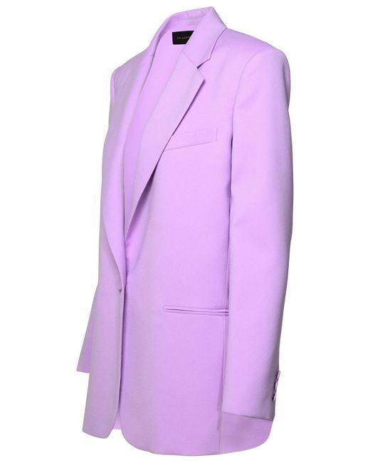 ANDAMANE Purple Lilac Polyester Blazer