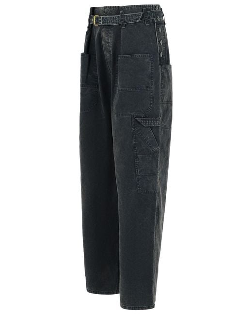 Isabel Marant Blue Washed Cotton Trousers
