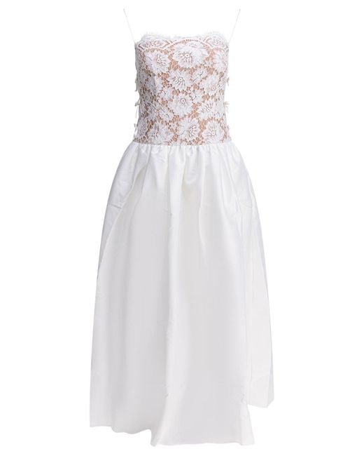 Self-Portrait Dresses White