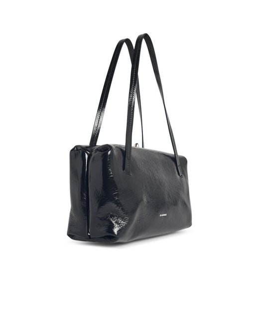 Jil Sander Small 'goji Pillow' Black Leather Bag