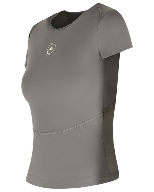 Adidas By Stella McCartney Gray 'Tpr' Polyamide Blend T-Shirt